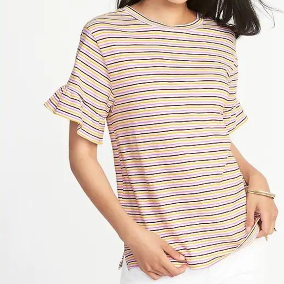 Old Navy Tops - Old Navy Ruffle-Sleeve Slub-Knit Top for Women